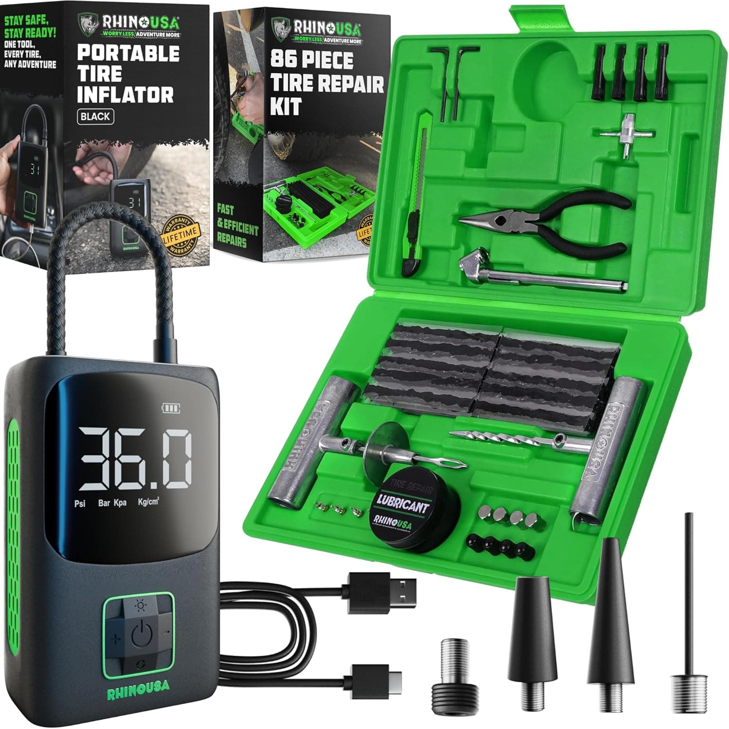 Rhino USA Tire Emergency Kit