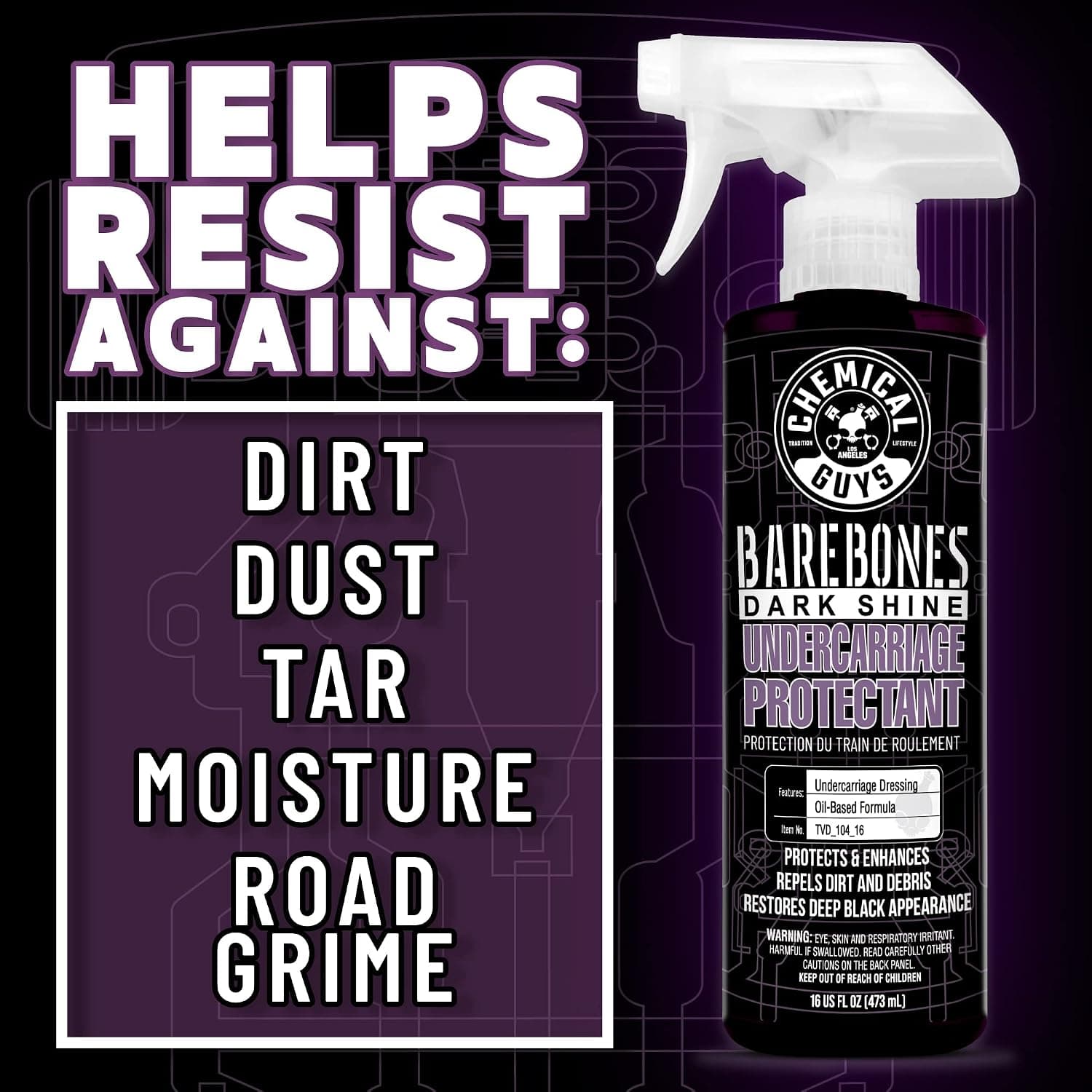 Chemical Guys Bare Bones Premium Dark Shine Spray