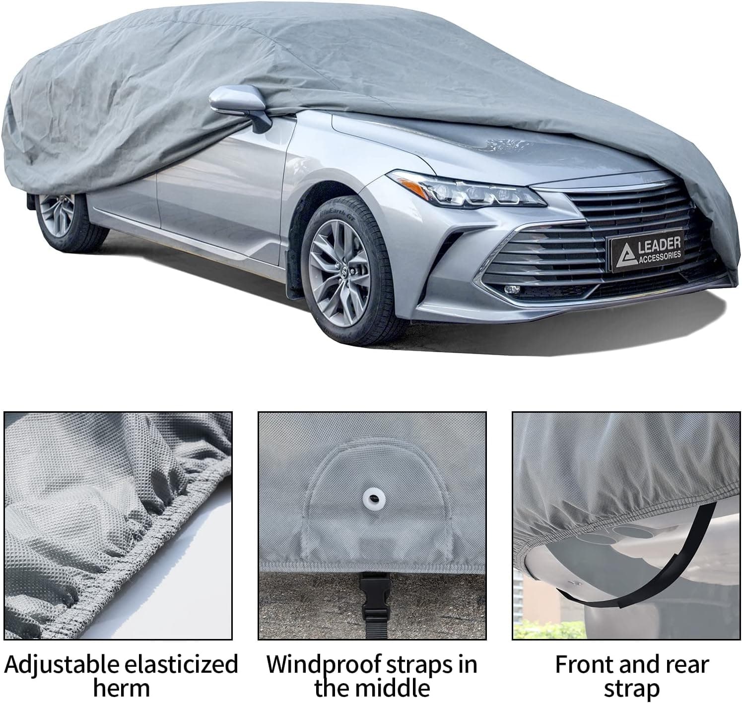 Leader Accessories Basic Guard Sedan Car Cover (C5 196"–205")