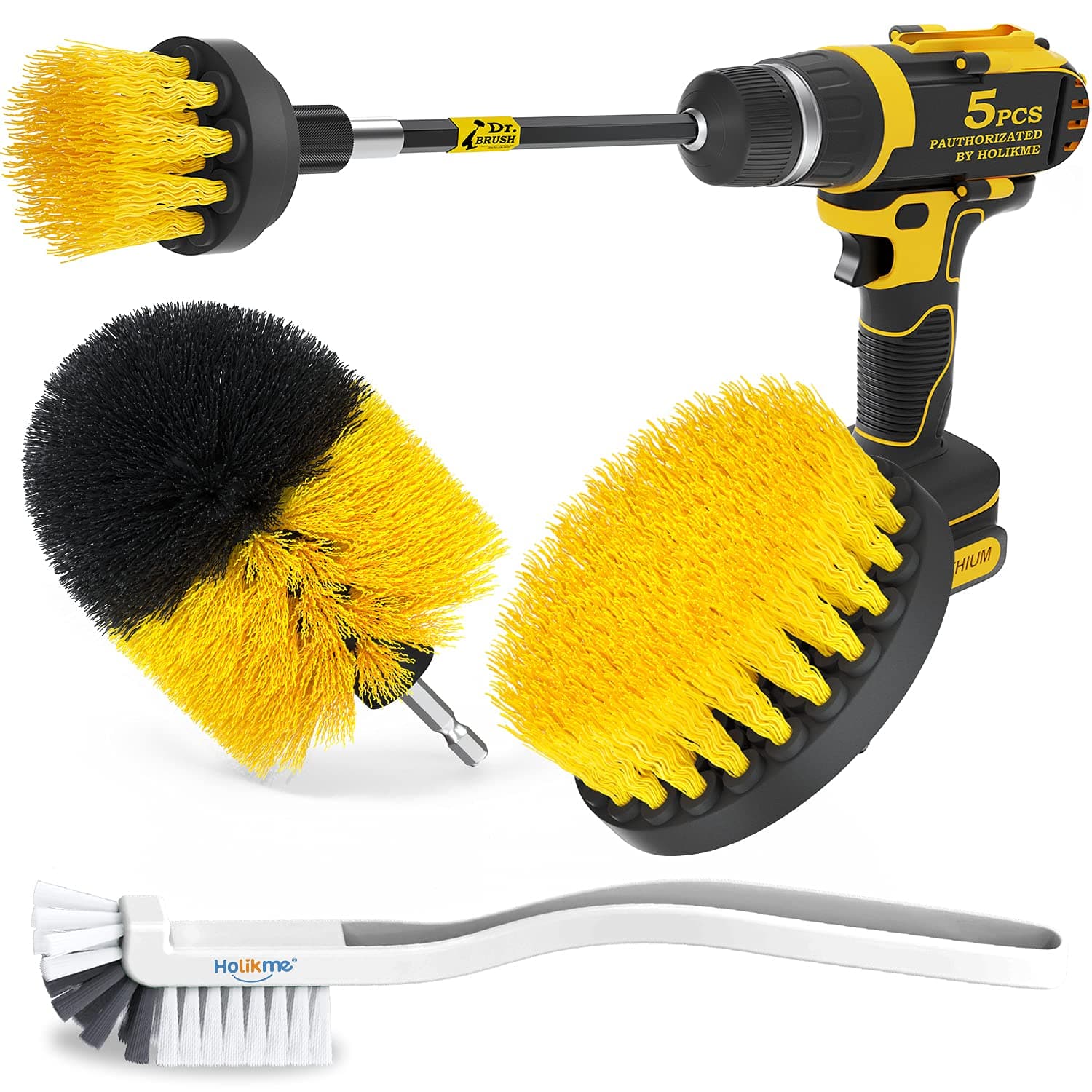 Holikme 5-Pack Drill Brush Attachments Set