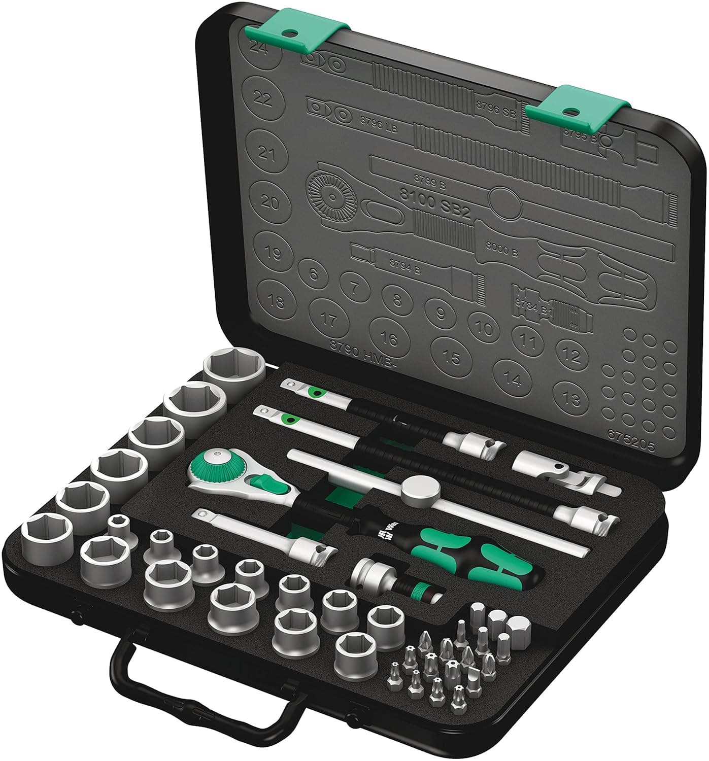 Wera Wera 8100 SB 2 Zyklop 3/8" Metric Ratchet Set, 43-Piece
