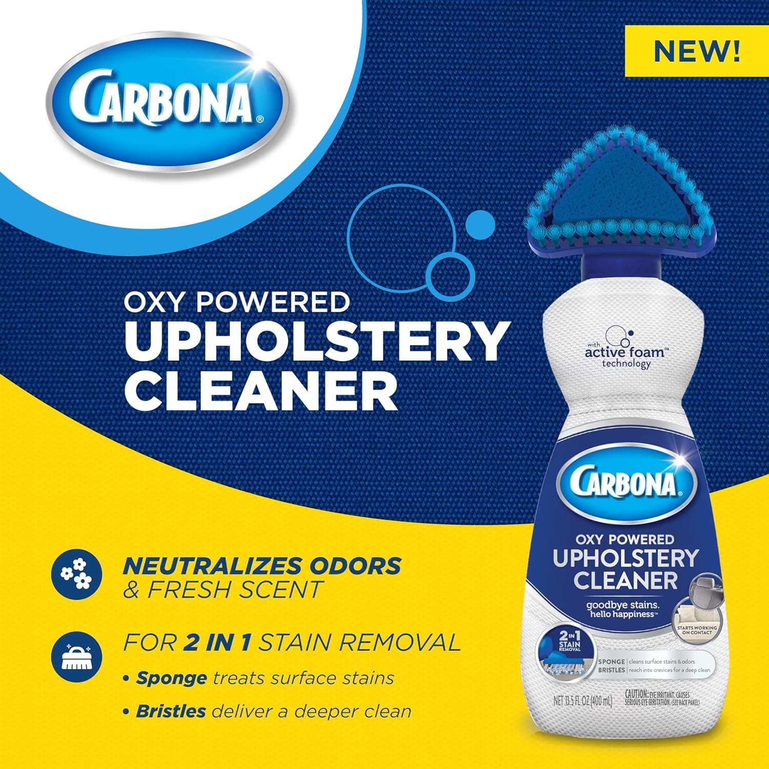 Carbona Oxy-Powered Upholstery Cleaner with Built-In Brush