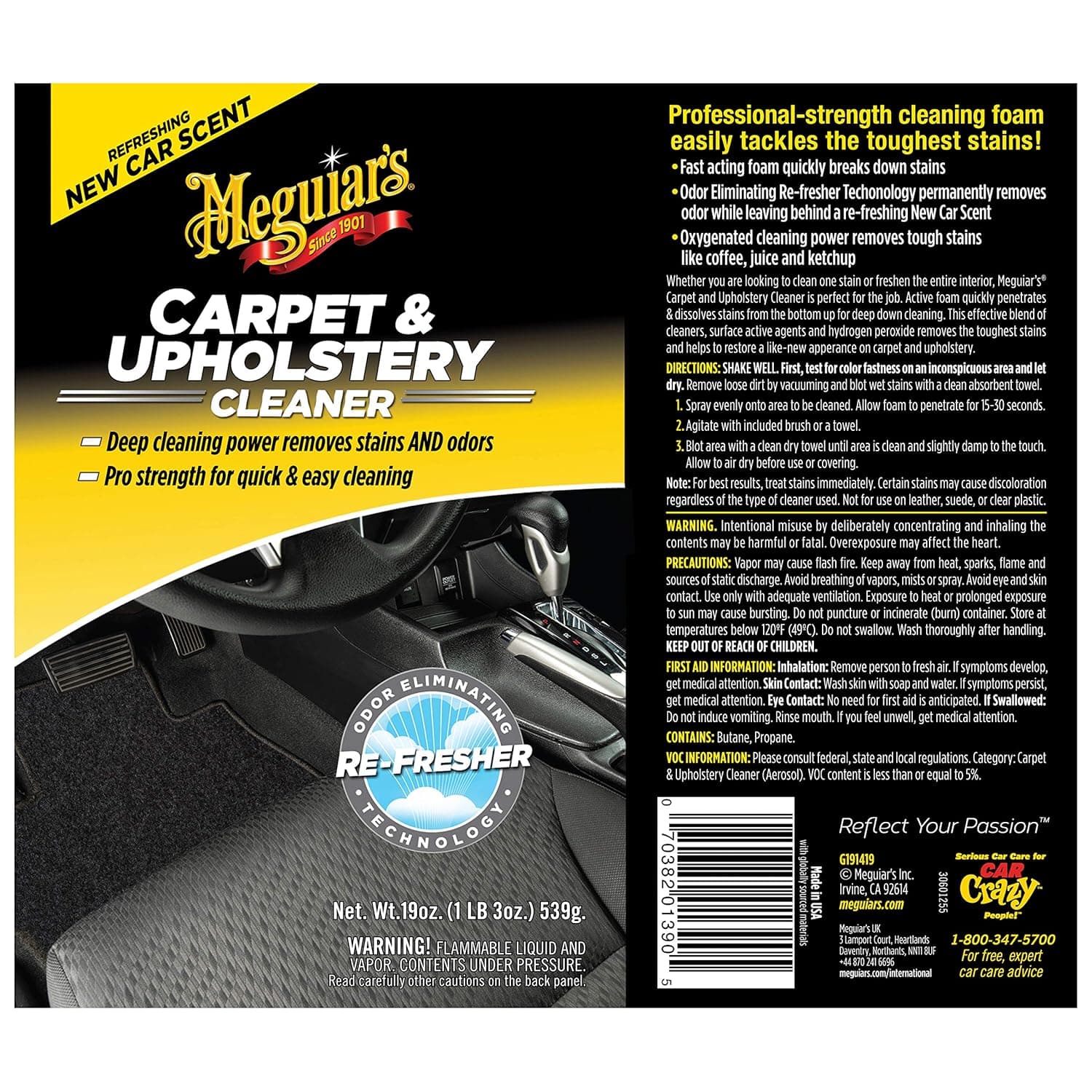 Meguiar's Carpet & Upholstery Cleaner G9719