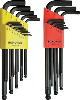 Bondhus 20199 Ball-End Hex Key Set · Metric + SAE (22-Piece)