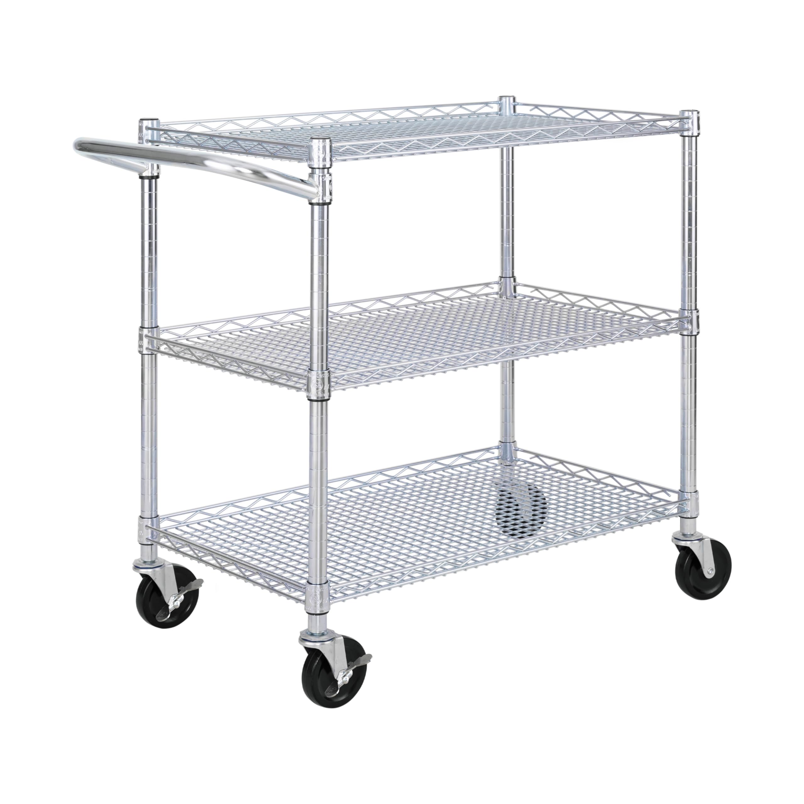 Seville Classics UltraDurable NSF Commercial Heavy Duty Rolling Utility Cart