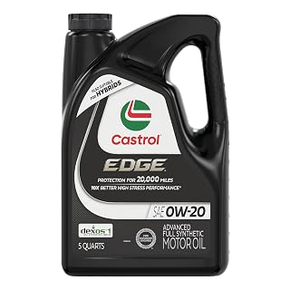Castrol EDGE Advanced Full Synthetic Motor Oil 0W-20