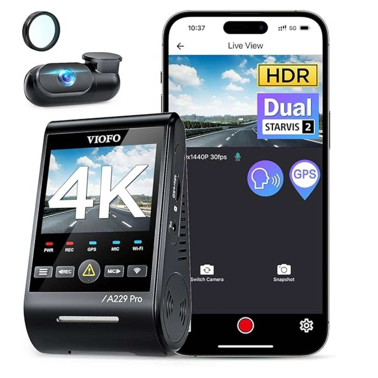 VIOFO A229 Pro 4K HDR Dash Cam