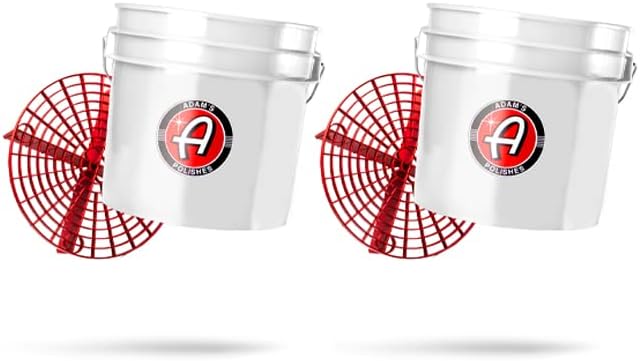 Adam's Polishes Car Wash Buckets & Grit Guards (2 Pack, 3.5 Gallon)