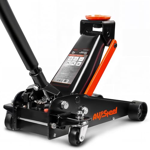 AV Steel 3-Ton Single-Piston Steel Hydraulic Floor Jack (AV-300101F)
