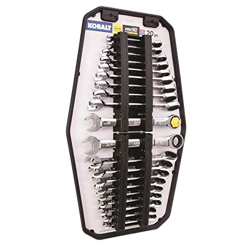 Kobalt 20-Piece Standard (SAE) and Metric Combination Ratchet Wrench Set