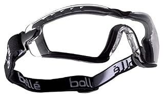 Bollé 254-CB-40091 Cobra Dust Goggle (Clear Anti-Fog, Strap + Foam)