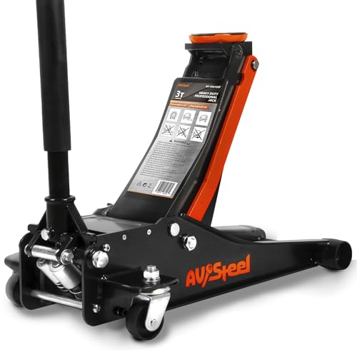 AV Steel Low Profile Floor Jack 3 Ton (6600 lbs), Dual Piston (AV-300102F)