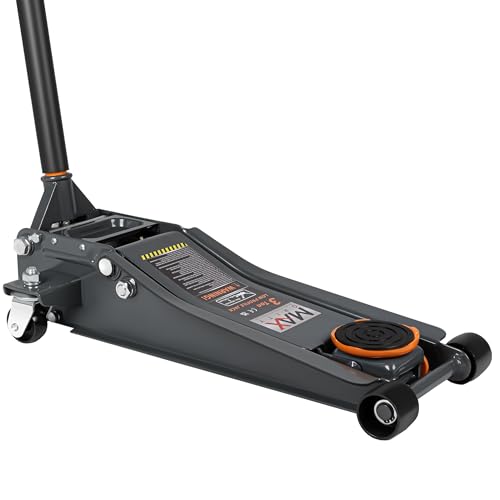 Maxority 3-Ton Low Profile Hydraulic Steel Floor Jack with Dual-Piston Quick-Lift Pump
