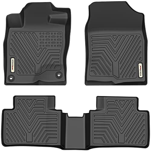 YITAMOTOR Floor Mats for Honda Civic Sedan/Type R 2016-2021, TPE All-Weather Custom Fit Floor Liners, 1st & 2nd Row