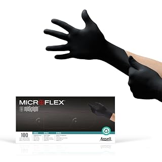 Microflex MidKnight MK-296 Black Nitrile Gloves
