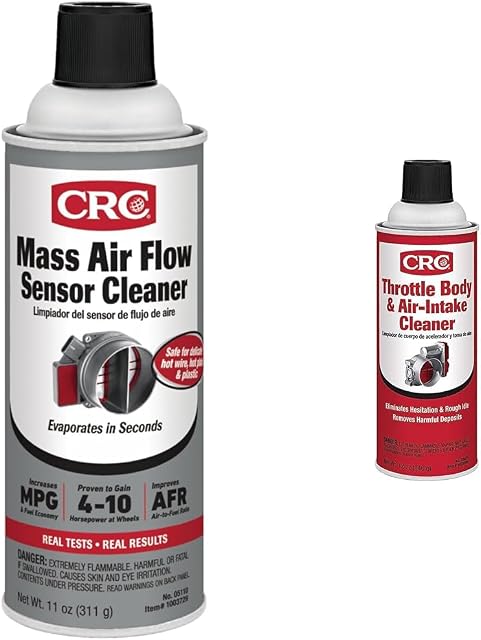 CRC MAF Sensor & Throttle Body Cleaner Bundle (11 oz + 12 oz)