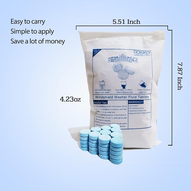 DOKIKO Windshield Washer Fluid Concentrate Tablets (50-Count)