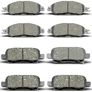 RevivaParts Front Rear Ceramic Brake Pads 8-Piece Set (D1415/D1649)