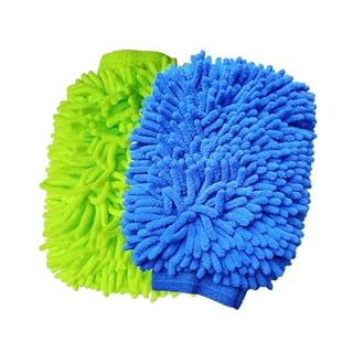 HeGangLy Chenille Microfiber Car Wash Mitt 2-Pack