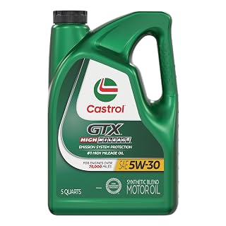 Castrol GTX High Mileage 5W-30 Synthetic Blend Motor Oil