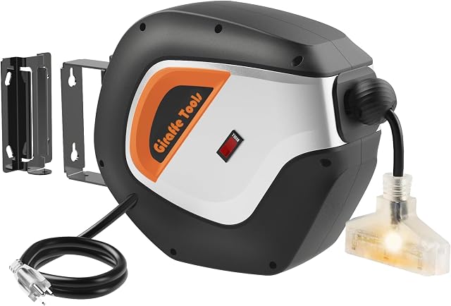 Giraffe Tools Retractable Power Cord Reel 50ft