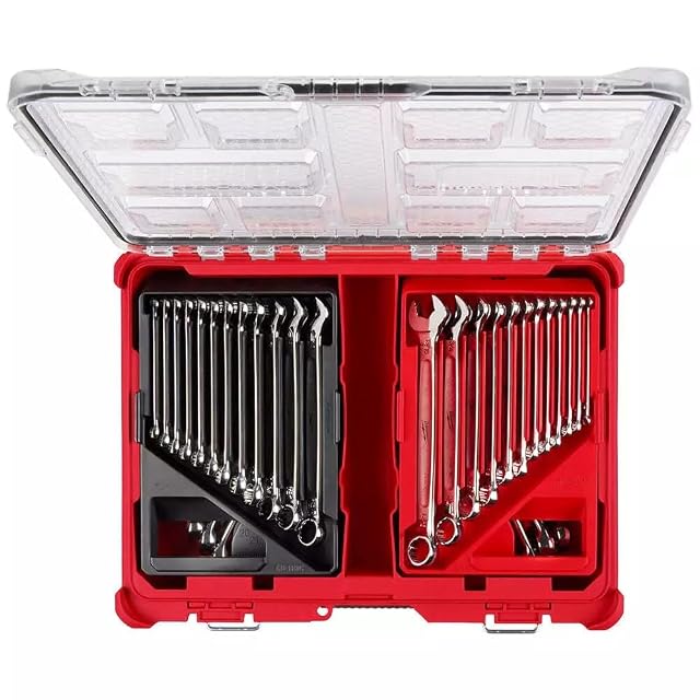Milwaukee 48-22-9485 30-Piece Metric & SAE Combination Wrench Set with PACKOUT Organizer