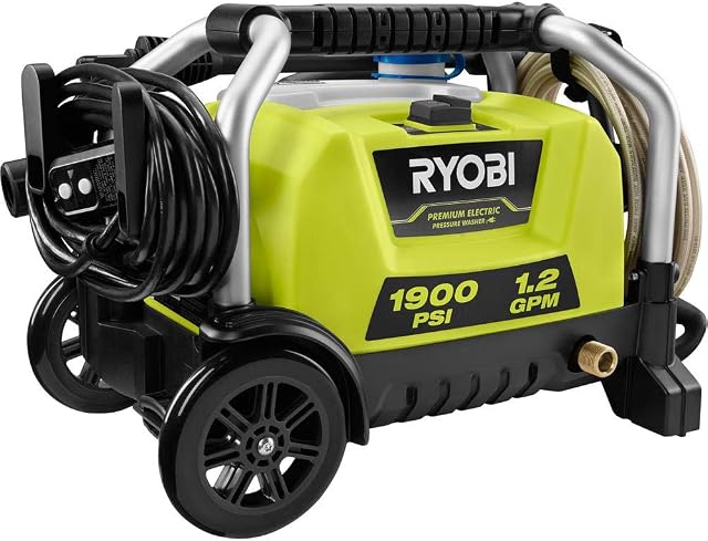 RYOBI RY1419MT 1900 PSI Wheeled Electric Pressure Washer