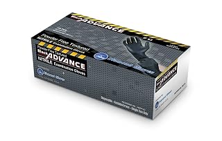 Diamond Gloves Black Advance Nitrile Examination Gloves
