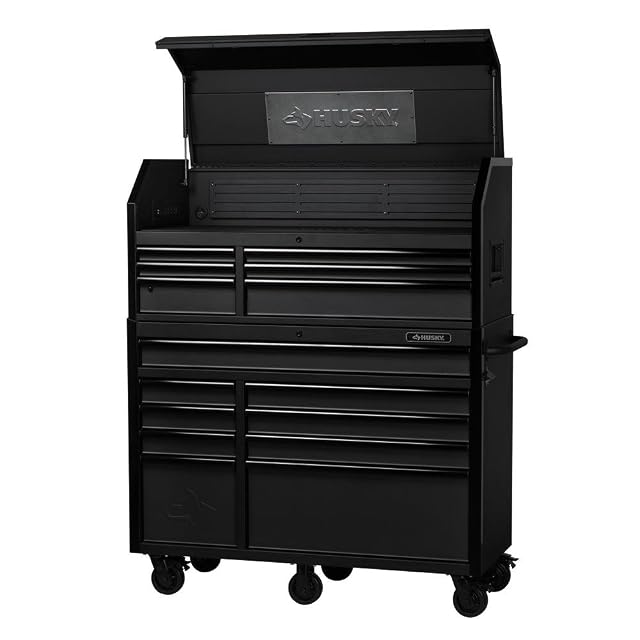 Husky 52 in. 15-Drawer Industrial Tool Chest and Cabinet Combo