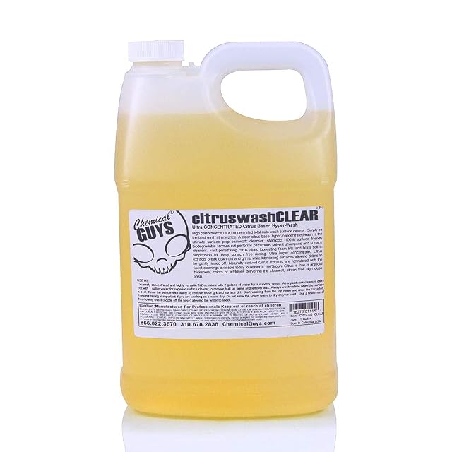 Chemical Guys Citrus Wash Clear Citrus Daily Car Wash with Extreme Suds