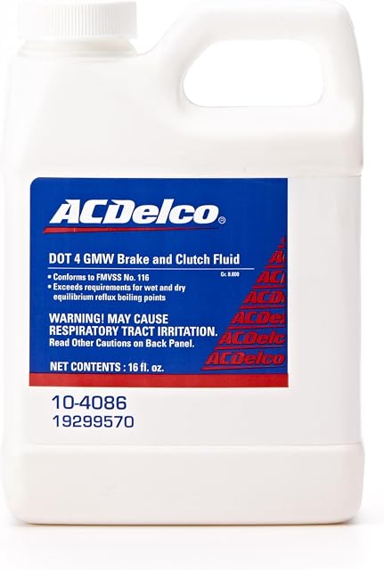ACDelco 10-4086 DOT 4 Hydraulic Brake and Clutch Fluid