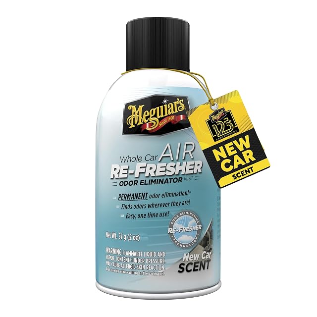 Meguiar's Whole Car Air Re-Fresher Odor Eliminator Mist · New Car Scent (G16402)