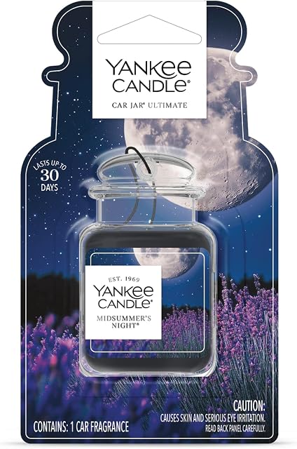 Yankee Candle Car Jar Ultimate Hanging Air Freshener, MidSummer's Night