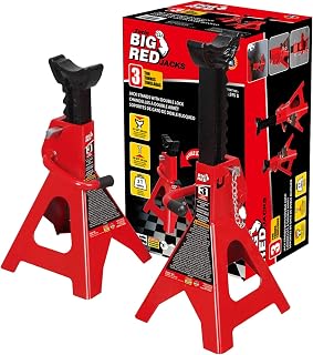 Torin (BIG RED) BIG RED T43002A 3-Ton Double Locking Jack Stands