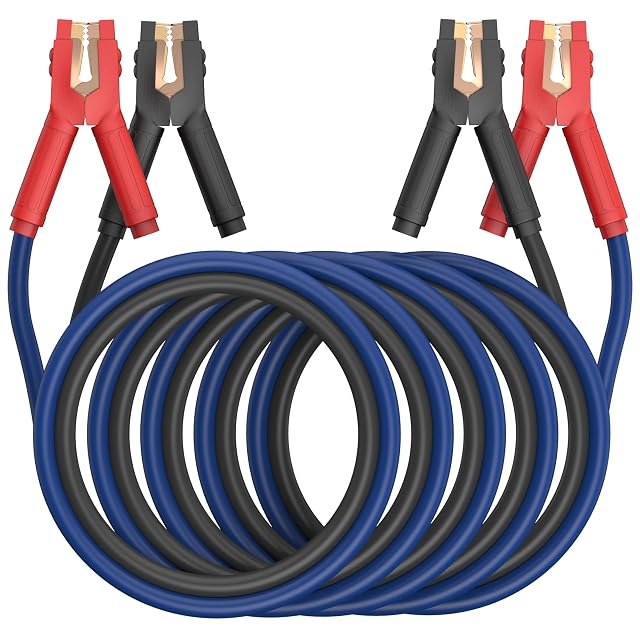 ExtreSpo 0-Gauge 1000A Heavy Duty Jumper Cables 25 Feet