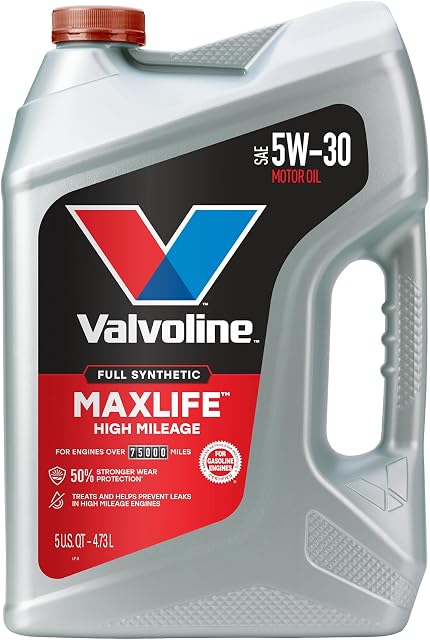 Valvoline Full Synthetic High Mileage with MaxLife Technology SAE 5W-30 Motor Oil