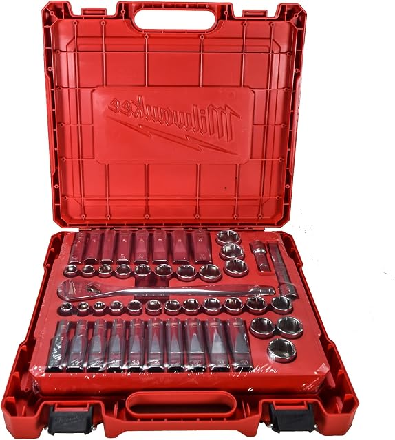 Milwaukee 48-22-9010 47-Piece 1/2" Drive Ratchet and Socket Set