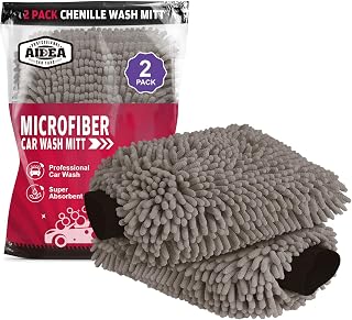 AIDEA Chenille Microfiber Car Wash Mitt 2-Pack