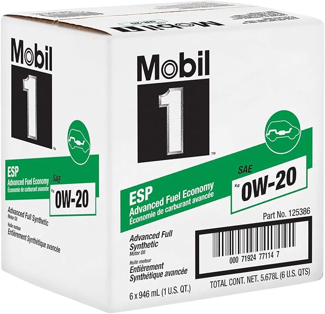 Mobil 1 ESP X2 Full Synthetic 0W-20 Motor Oil