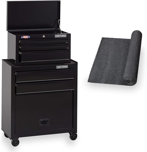 CRAFTSMAN CMST82763BK 26-Inch 5-Drawer Rolling Tool Chest Combo