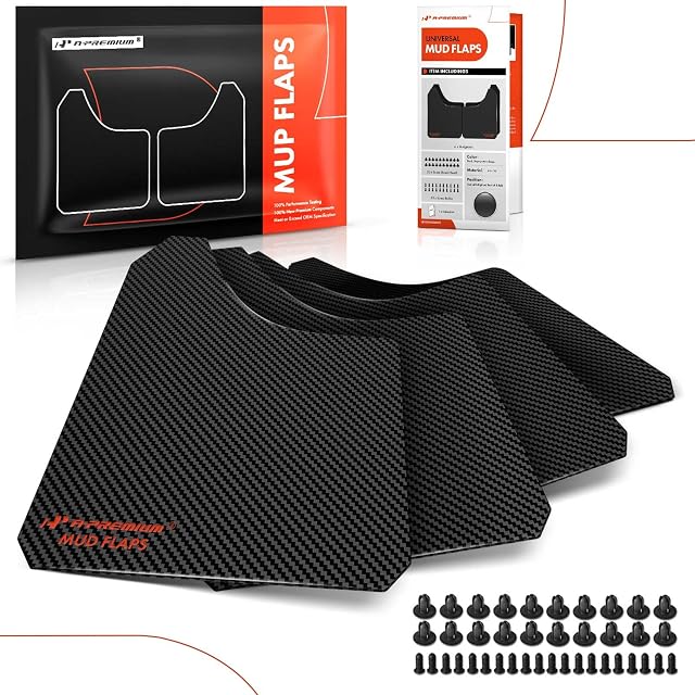 A-Premium Universal Mud Flaps 4 Pack