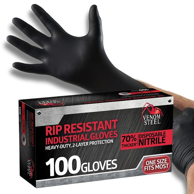 Venom Steel Premium Industrial Nitrile Gloves, 6 mil
