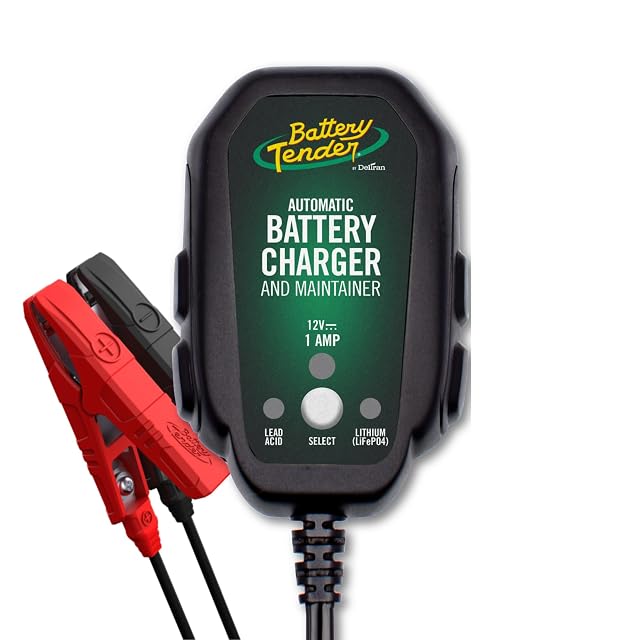 Battery Tender Junior 12V 800mA Battery Charger and Maintainer (Lead Acid & Lithium)