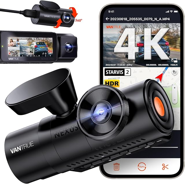 Vantrue N4 Pro 4K 3-Channel Dash Cam