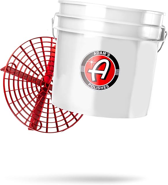 Adam's Polishes Wash Bucket 3.5 Gallon + Grit Guard Kit