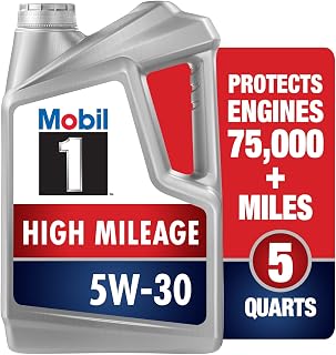 Mobil 1 High Mileage Full Synthetic Motor Oil 5W-30