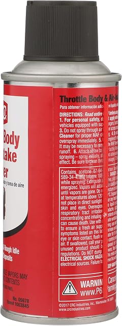CRC Throttle Body & Air Intake Cleaner 05678 (5 oz single-use aerosol)