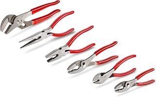 Tekton Pliers Set, 6-Piece (Slip Joint, Groove Joint, Cutting, Lineman's, Long Nose)