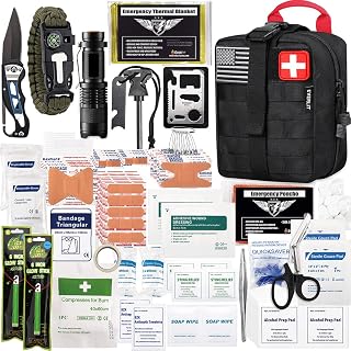 Everlit 250 Pieces Survival First Aid Kit IFAK EMT Molle Pouch