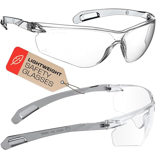 NoCry Anti-Fog Wraparound Safety Glasses (Clear Lens)